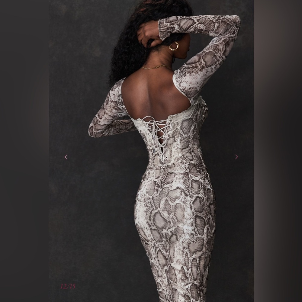 SERAPHINA
Snake Print Corset Dress - Picture 7 of 10
